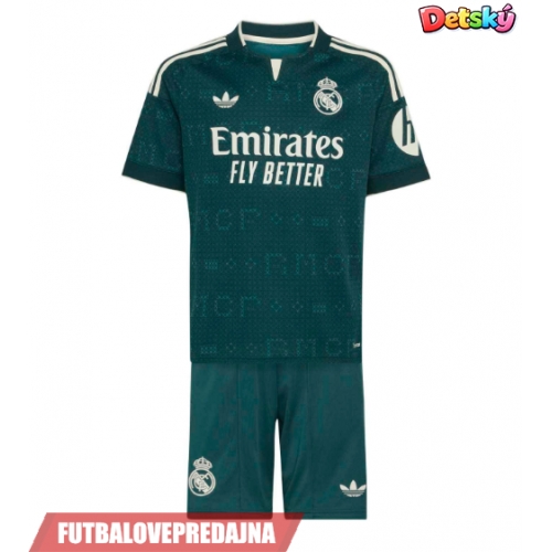 Lacne Dětský Futbalové dres Real Madrid Kylian Mbappe #10 2026-27 Krátky Rukáv - Preč (+ trenírky)